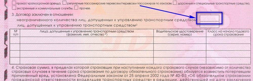 Невписанный в ОСАГО водитель и неограниченный полис